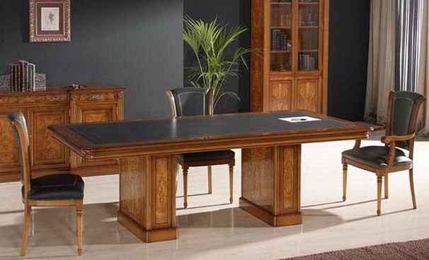 mesa de reuniones tapizada